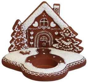 Perníkový svietnik na čajovú sviečku Domček 15cm