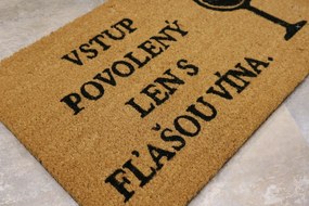 Trade Concept, Rohožka Kokos Ľan s lahví vína - na von aj na doma, 40x60, hnedá, chodba / predsieň