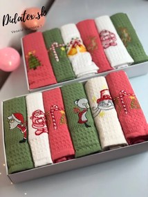 Kuchynské utierky Vianočné set 6 ks