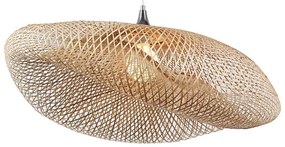 Zambelis 19103 - Luster na lanku 1xE27/40W/230V bambus/béžová