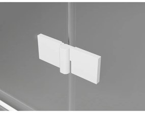 Mexen, Mexen Lunar-F skladacie ľavé sprchové dvere 85 cm, priehľadné, biele - 836-085-000-20-00-L