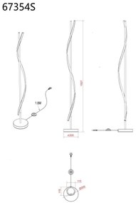 Globo 67354S - LED stojacia lampa WATKINS LED/30W/230V 3000K