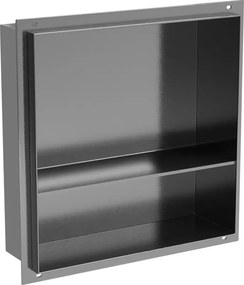 Mexen X-Wall-NR, polica na zapustenie bez príruby 30 x 30 cm, grafitová matná - 19E1303010S