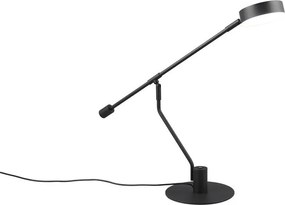 Matne čierna LED stolová lampa s ohýbateľnou konštrukciou (výška 64 cm) Manduro – Trio