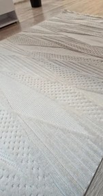 HU Béžový moderný koberec TWIST BEIGE 30629A Rozmer: 60x100 cm