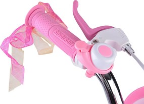 RoyalBaby detský bicykel 14 palcov Little Swan s košíkom a bočnými kolieskami RB14-18 ružový