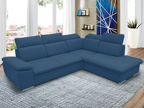Rohová sedacia súprava Aldon 2F-OTM, modrá tkanina