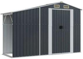 Záhradná kôlňa antracitová 277x93x179 cm pozinkovaná oceľ