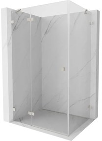 Mexen Lunar, výklopný sprchový kút ľavý 100 x 80 cm, 8mm číre sklo, oceľový profil, 834-100-080-97-00-L