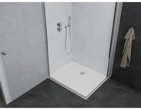 Mexen Pretoria Duo, sprchovací kút s 2-krídlovými dverami 80 (dvere) x 70 (dvere) cm, 6mm číre sklo, chrómový profil + slim sprchová vanička 5cm biela, 852-080-070-01-02-4010