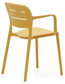 Žltá plastová záhradná stolička Morella – Kave Home