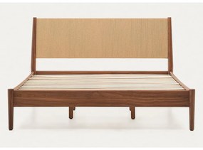 Tmavohnedá dvojlôžková posteľ s roštom 160x200 cm Elan – Kave Home