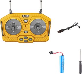 Diaľkovo ovládaný RC sklápač Huina Svetlá Zvuky Žltá 1:14