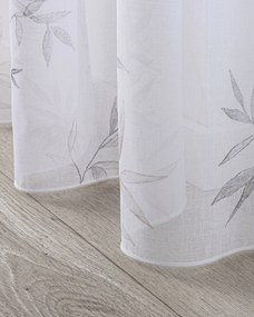 Záclona s riasením WAVE farba produktu biela látka polopriehľadný, vzorované