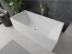 Mexen Nita, voľne stojaca vaňa 170 x 80 cm, biela, zlatý lesklý prepad, 52091708000-50