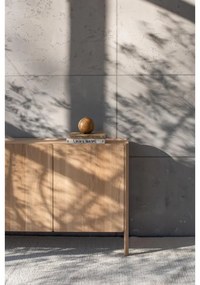 Komoda z dubového dreva v prírodnej farbe 220x85x42 cm Dvor – Gazzda