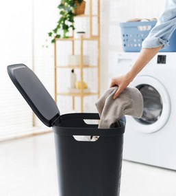 Kôš na špinavú bielizeň na zber špinavej bielizne, JONA, 55 l, antracit