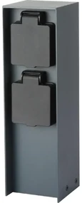 Brilagi - Vonkajší zásuvkový stĺpik PILLAR 2Z SCHUKO 230V IP44 antracit BG1529