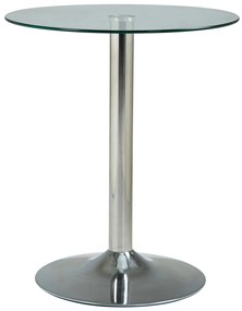 Stôl okrúhly sklenený 1025033 - v70 x Ø60 cm - Transparentná / sklo