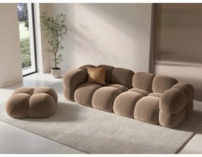 Hnedá zamatová podnožka Loretto – Cosmopolitan Design