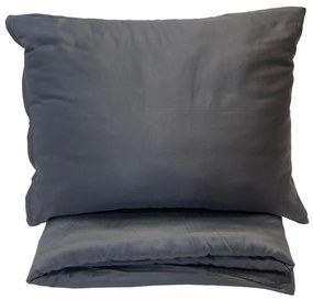 Obliečky bavlnený satén exclusive Modern tmavo sivé 200x140cm+90x70cm TiaHome