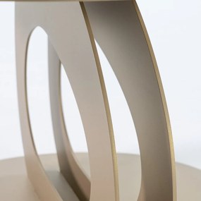 Béžový kovový konferenčný stolík 55x66 cm Tonda – Spinder Design