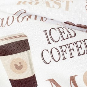 Goldea okrúhly teflónový obrus - kávové menu Ø 100 cm