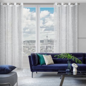 ZÁCLONA NA KRÚŽKOCH REVA 140X250 CM VZOROVANÁ