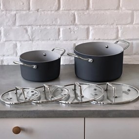 Elmich Nepriľnavý keramický hrniec Vital Ø 18 cm (2.5L) - tmavo šedá