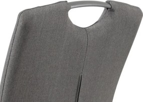 Jedálenská stolička Amber, šedá látka / ekokoža