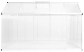 Skleník, hliník 302x190x195 cm 11,19 m³