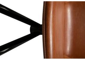 Koňakovohnedá barová stolička z imitácie kože DAN–FORM Denmark Gaia, výška 87 cm