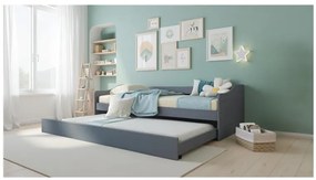 Inter Link Výsuvná detská posteľ Leonie (sivá, 90 x 200 cm)  (100394248)