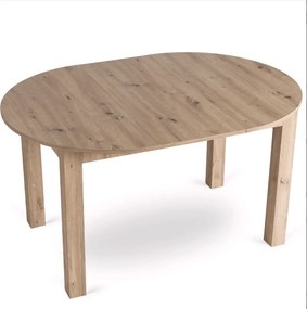 Sada stola HARRY 102-142 cm Artisan Oak a 4 stoličiek FREDY sivých farieb