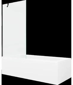 Mexen Vega obdĺžniková vaňa 150 x 70 cm s obkladom a 1-krídlovou sprchovou zástenou 90 cm, Transparentné, Čierna - 550115070X950