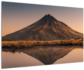 Obraz odrazu hory Taranaki, Nový Zéland (90x60 cm)