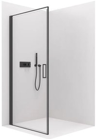 Cerano Porte, 1-krídlové sprchové dvere 80x195 cm, 8mm číre sklo, čierny profil, CER-CER-413486