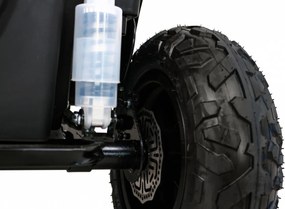 Ramiz Silná pretekárska štvorkolka pre 2 deti Zelená + Bezkartáčový motor + Nafukovacie kolesá + LED zvuk