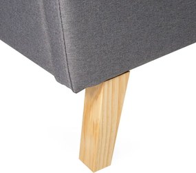 Manželská posteľ s roštom MIKKEL sivá 160x200 cm 987735