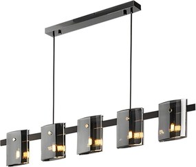 Toolight Toolight, stropné svietidlo 5xG9, APP1706-5CP, čierna-šedá, OSW-04312