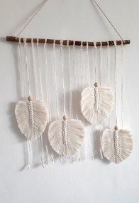 Vrabka Style Macramé pierka - Štyri Lístky (2 varianty) Varianta: 1