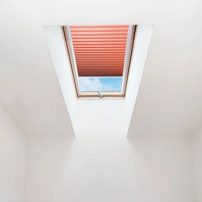 FOA Plisé roleta na strešné okná, Priesvitná, Korálová, P 014 , 90 x 80 cm