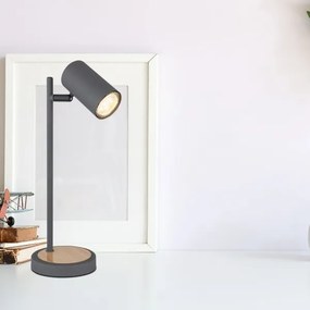 Globo 57910TG - Stolná lampa ROBBY 1xGU10/5W/230V šedá/hnedá