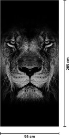 Fototapeta na dvere - Lev a jeho majestátnosť (95x205cm)