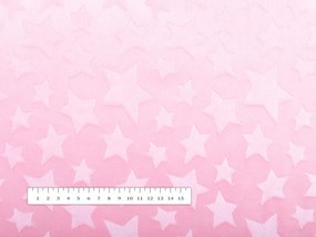 Biante Detská obliečka na vankúš Minky hladká MKH-005 Hviezdičky - Svetlo ružová 50 x 60 cm