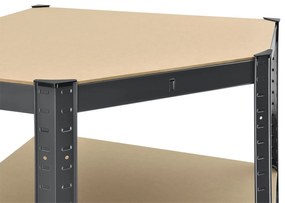 InternetovaZahrada Rohový regál Basic 180x70x40 cm - šedý