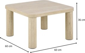 Konferenčný stolík Solano 60 cm béžový travertín
