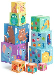 Skladacie kocky - pyramída - mamičky a mláďatká