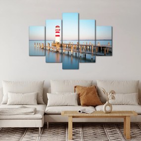 Obraz majáku za úsvitu (150x105 cm)