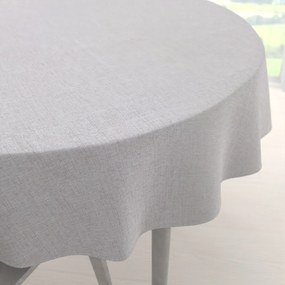 Biante Dekoračný okrúhly obrus BKW-206 Svetlo sivobéžový žíhaný Ø 130 cm